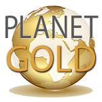 logo planet gold
